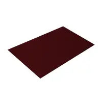 Плоский лист Полиэстер RAL 3005 (красное вино), 0.45 мм, 1,25*2 м.п., пл=2.5м2 (в пленке)