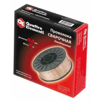 Проволока сварочная омедненная, 0,8 мм, масса 5,0 кг, QUATTRO ELEMENTI