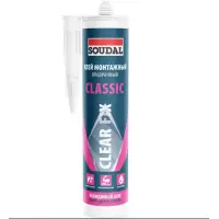 Клей монтажный каучуковый бесцветный СОУДАЛ CLEAR FIX CLASSIC 280 мл