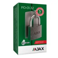 Замок навесной Ajax (Аякс) PD-01-32 3 англ. ключа