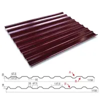Профнастил С-20(Тип), 0.5 мм "Стальной бархат" PE, RAL ** Stynergy, 1.15 * м2