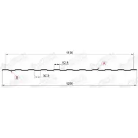 Профнастил "Металлпрофиль" С-8(Тип), 0.65 мм, оцинкованный 1.2 * м2