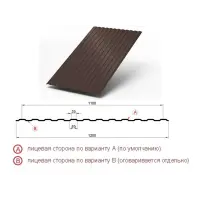 Профнастил "Металлпрофиль" МП-10(Тип), 0.45мм, PE, RAL **, 1.2 * м2