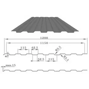 Профнастил С-8(Тип), 0.4 мм, Полиэстер, RR ** 1.2 * м2