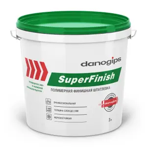Шпаклевка готовая DANOGIPS SUPER FINISH полимерная финишная 3 л (5 кг)