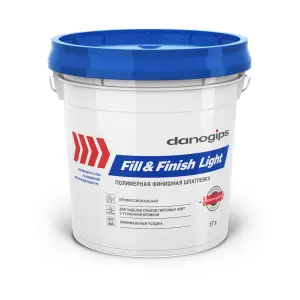 Шпаклевка готовая DANOGIPS FILL&FINISH LIGHT финишная для швов гкл 17 л (20,9 кг)