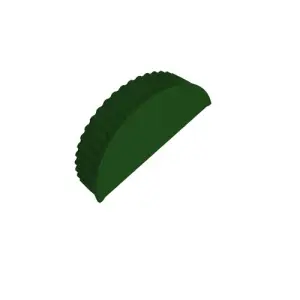 Заглушка конька полукруглого малого торцевая (С-образная) Драп, RAL **, GL