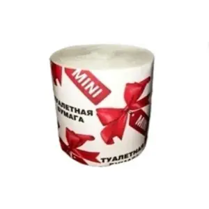 Бумага туалетная Мини однослойная без втулки, 1 рулон