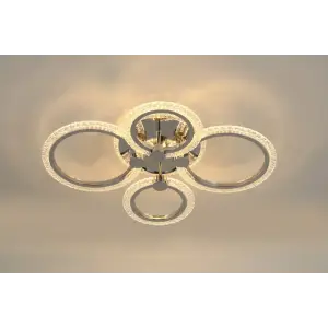 Люстра Star 39557-2+2-DA-TL Chrome, LED 80W+22W