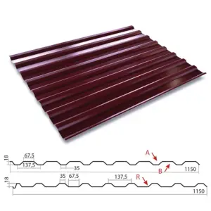 Профнастил С-20(Тип), 0.45 мм, PE двухсторон RAL ** Stynergy, 1.15 * м2