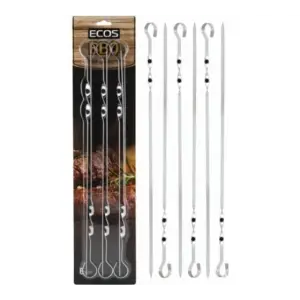 Набор шампуров ECOS ND-301D (р-р 45x1x0,15см, форма прямая, хром.)