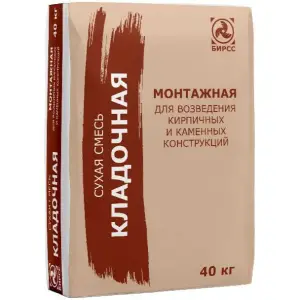 Смесь сухая М75 цементно-известковая 40 кг БИРСС 41