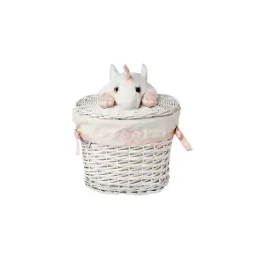 Корзина бельевая "Единорог", Д330 Ш210 В280, белый