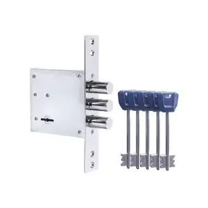 Замок врезной Punto (Пунто) врезной сувальдный MDV30S-817 CP (V30/S) CP хром длинный ключ(57999)