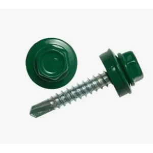 Саморез кровельный 4,8x51 сверло №1 (зелёный моx) RAL 6005 (уп 150шт) Bh
