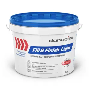 Шпаклевка готовая DANOGIPS FILL&FINISH LIGHT финишная для швов гкл 10 л (11 кг)