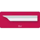 Плинтус потолочный ЛАГОМ 5-V экструзионный 2,0 м (34*34*48)