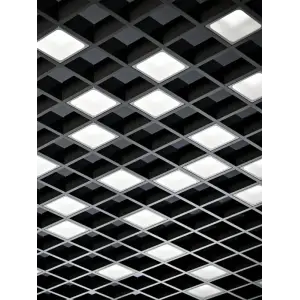 Светильник LED Pelin PIX 6 64x64 Опал 4000K, (компл. 6 шт по 850 Лм, ячейка 75х75) корпус 9005 черный