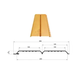 М/Сайдинг МП Ecosteel Matt **, L брус, толщина 0.45 мм, размер 0,264*м2