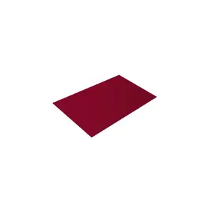 Плоский лист Полиэстер RAL 3003 (красный рубин), 0.45 мм, 1.25*2м (В пленке)