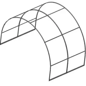Вставка-удлинение АРОЧНАЯ (шаг 1м, 2м) труба 25*25, каркас