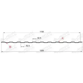 Профнастил "Металлпрофиль" С-8(Тип), 0.4 мм, PE, RAL ** 1.2 * м2
