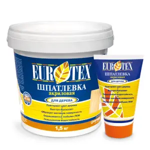 Шпатлевка по дереву акриловая ДУБ 225г Eurotex ( Т-ра перевозки не ниже +5град)