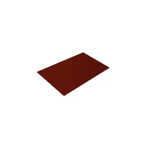 Плоский лист Полиэстер RAL 3009 (оксидно-красный), 0.45 мм, 1,25*2 м.п., пл=2.5м2 (в пленке)