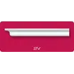 Плинтус потолочный ЛАГОМ 2-V экструзионный 2,0 м ( 20*25*32)