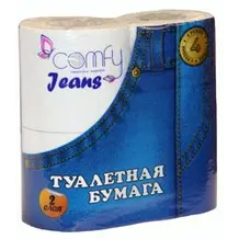 Бумага туалетная Comfy Jeans двухслойная 4 рулона