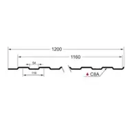 Профнастил С-8(Тип), 0.45 мм, Драп ТХ, RAL ** 1.2 * м2