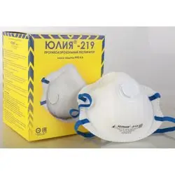 Респиратор Юлия-219 с клапаном, класс защиты FFP2, для защиты от пыли, дыма, тумана
