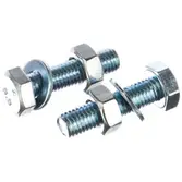 Болт с гайкой и шайбой М5х15 DIN 933 цинк (уп 10шт) SteelRex