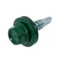 Саморез кровельный 4,8x38(35) сверло №1 (зелёный моx) RAL 6005 (уп 250шт) Bh