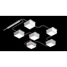 Светильник LED Pelin PIX 6 64x64 Опал 4000K, (компл. 6 шт по 850 Лм, ячейка 75х75) корпус 9003 белый